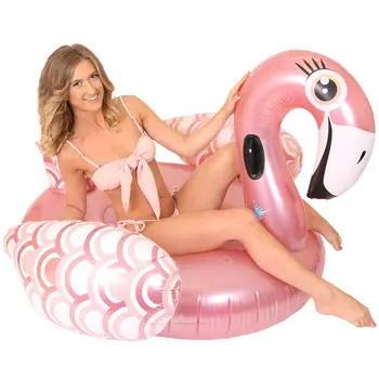 

GIANT INFLATABLE PINK FLAMINGO POOL FLOAT RIDE ON RIDEABLE SUMMER RAFT SWIMMING RING WATER GOOD QUALITY FAST SHIPPING