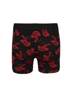 

DeepSEA Black Men 'S Cotton Boxer Shorts Panties Flower Pattern Boxer Inner Linen Double Set 2 PCs For Male 2006933