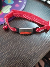 Collar de nailon con estampado de lunares, personalizado, ID, grabado gratis, gato, perro pequeño, ajustable, para cachorros y gatitos