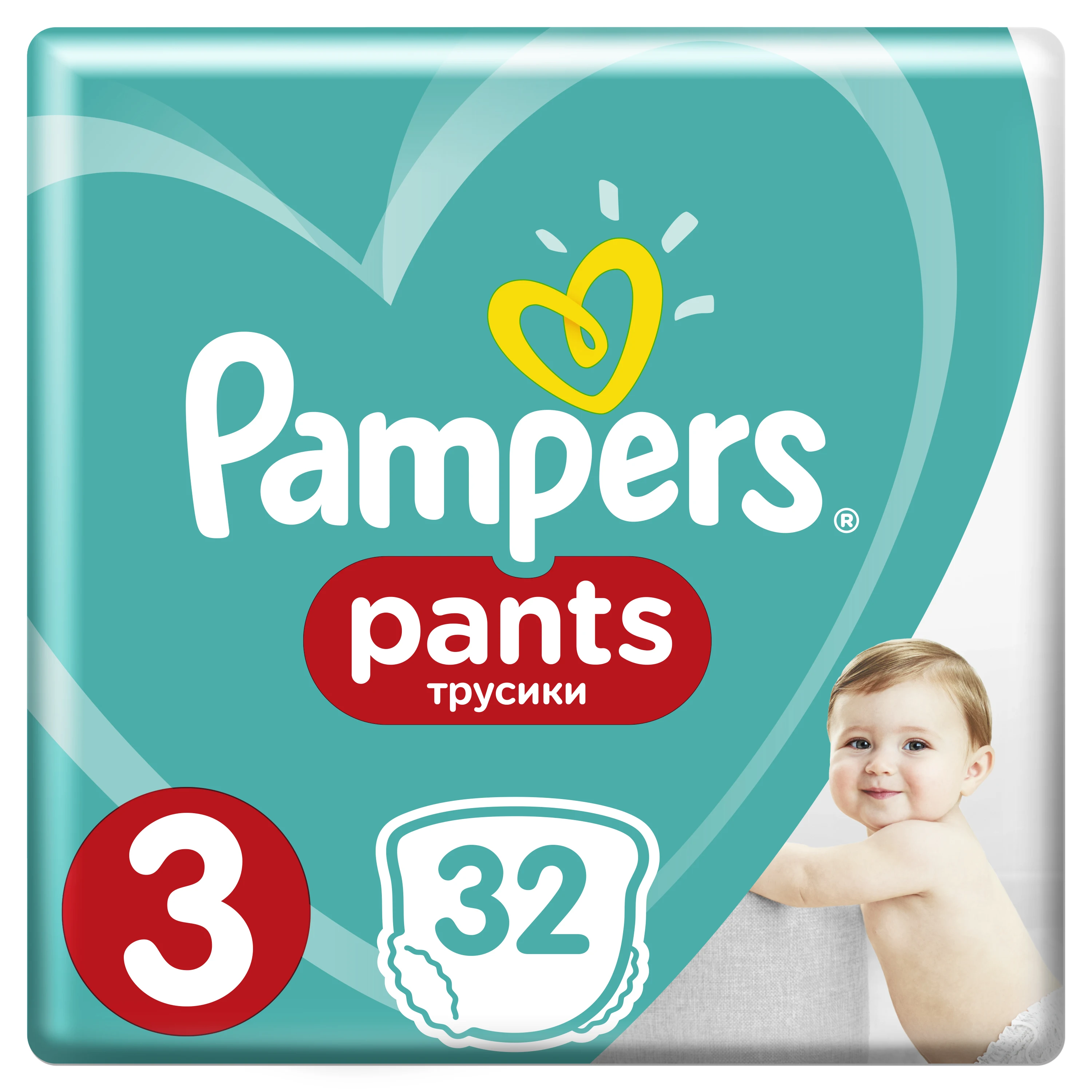 Подгузники-трусики Pampers Pants 6-11 кг, размер 3, 32шт