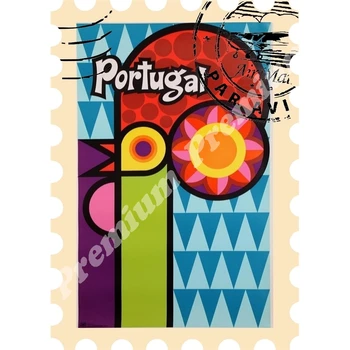 

Portugal souvenir magnet vintage tourist poster