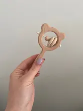 Sonajero de madera haya zarpa de oso madera para la dentición, sonajeros para bebé, gimnasio, Montessori, cochecito, juguete educativo, Lets Make