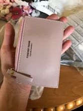 Credit-Card-Holder Business-Card-Case Id-Card Cash Gift Zipper Name Mini Womens Pure-Color