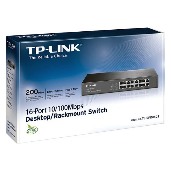 Шкаф переключатель TP-Link TL-SF1016DS LAN 3,2 Гбит/с черный