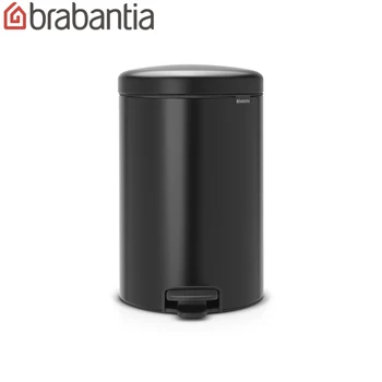 

Бак мусорный Brabantia "NewIcon" с педалью, черный матовый, 12л. 113741