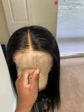 13x4 pelo recto peluca con malla frontal Remy malayo Remy pelucas de encaje de cabello humano 4x4 de cierre de encaje peluca transparente encaje frente Peluca de cabello humano