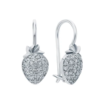 

Silver earrings with cubic zirconium sunlight sample 925