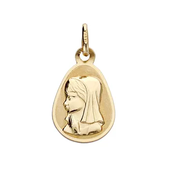 

Medal 18k gold Virgin Nina drop 17mm. [AA0179]