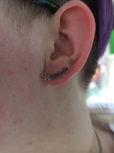 Pendientes personalizados con el nombre, par de pendientes, con cierre de tuerca, personalizados con el nombre, para mujeres