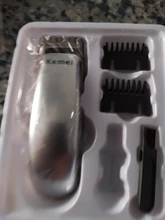 Kemei-Mini Afeitadora eléctrica portátil para hombre, maquinilla de afeitar Máquina para cortar cabello Barba, 3 peines
