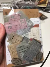 Paper-Sticker Stamp Label Scrapbooking Journal-Decoration Bullet Ticket-Plant Retro Golden