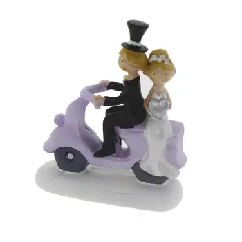 

7x9cm Motorized Bride and Groom Trinket Polyresin Decor