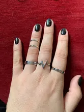 5 unids/set nuevo de moda de oro rayo onda Anillos anillo de dedo ajustable para mujeres chica regalos de Anillos Mujer anillo de la joyería