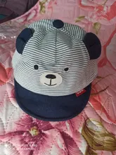 Gorro para bebé de oso de dibujos animados, gorra de béisbol algodón rayado ajustable para primavera y verano, Linda gorra de béisbol, sombrero para el sol para niños, gorros de bebé niño niña con orejas
