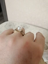 Huitan romántico anillos de perlas simuladas para las mujeres de lujo aniversario de boda accesorios anillos de compromiso para venta al por mayor