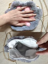 Bolso bandolera con cremallera y cadena con pata de oso para niña, monedero de felpa suave para niño pequeño, accesorios para bebé