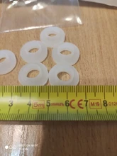 Anillo de goma de silicona PTFE, junta plana de sellado para boquilla de ducha, manguera, tubo de fuelle, arandela, blanco y negro, 1/2 , 3/4, 1