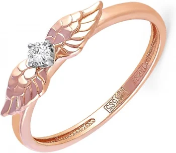 

Kabarovsky ring with 1 red gold diamond