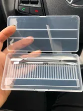 Caja de almacenamiento vacía de plástico para brocas de uñas, caja de exhibición transparente para brocas, cortador de fresado de 30 agujeros, accesorios organizadores, herramienta LAB5, Uds.