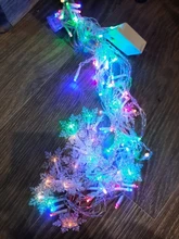 Led-String-Lights Christmas-Snowflakes Holiday Party Waterproof Connectable Wave