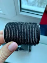 Rodillos de pelo con autoagarre grande para salón profesional, rulos de peluquería, tamaño múltiple, color negro