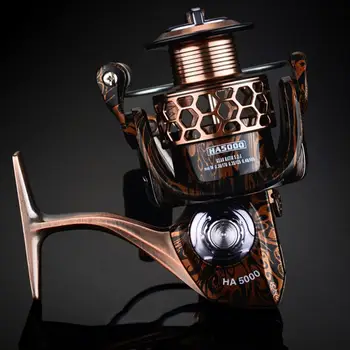 

Vintage Metal Fishing Reel 8KG Max Drag 17+1BB 5.2:1 Handle Knob Rocker Arm Quality High-Speed Gear Ratio Fishing accessories