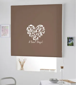 

Blind Iroa with themed corporate/I love Yoga! ROLLER BLINDS TRANSLUCENT! (CAFE 100X175)