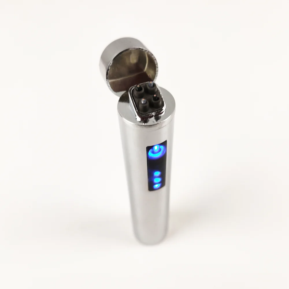 Цилиндрическая плазменная зажигалка USB - Цвет: YT318CROME