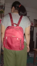 Mochila de tela Oxford antirrobo para mujer, bolso de hombro escolar, color negro y rojo, nuevo estilo, gran oferta, 2019