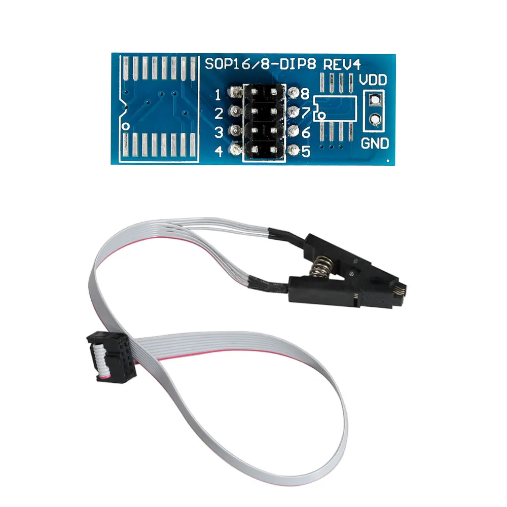 SOIC8 SOP8 тестовый зажим с адаптером для Iprog+ Iprog Pro программатор для EEPROM 93CXX/25CXX/24CXX в цепи программирования