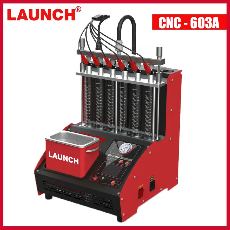 Launch CNC603A 연료 인젝터 클리너 및 테스터 기계 출시 6 실린더 연료 인젝터 클리너 테스터 자동차 및 오토바이 ...
