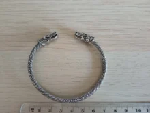 Pulsera Vintage de cabeza de dragón, brazalete abierto con boca, estilo nórdico, Vikingo, diseño trenzado antiguo tallado, joyería