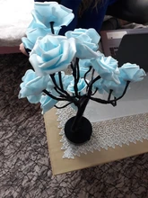 Table-Lamp Night-Lights Bedroom Decor Flower-Tree Rose Christmas Xmas LED USB Wedding