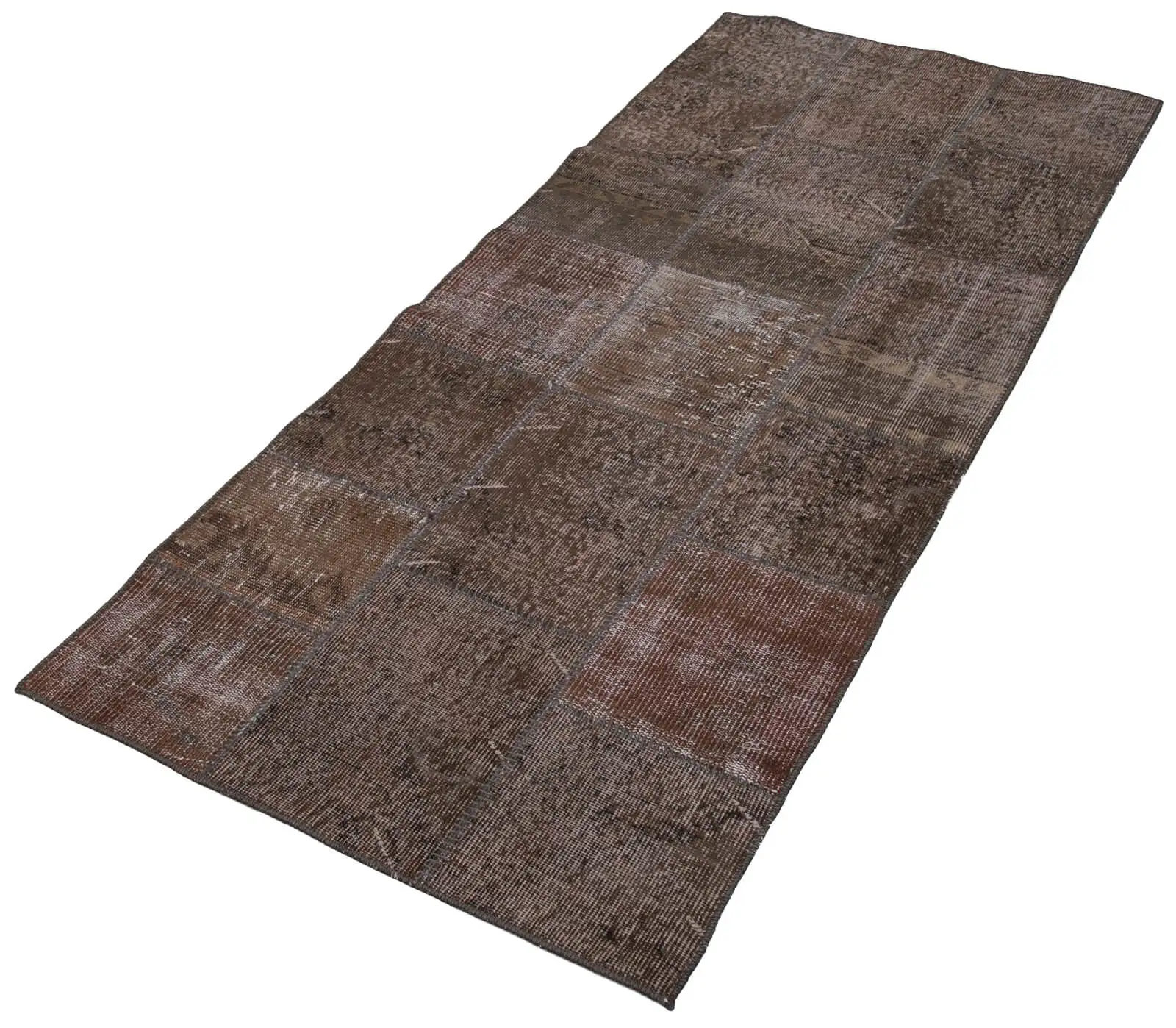 US $396.00 92x216 Cm Brown Handmade Patchwork Runner Rug3x7 Ft