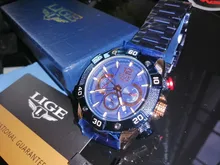 LIGE-reloj analógico de cuarzo para hombre, nuevo accesorio de pulsera resistente al agua con cronógrafo, complemento Masculino deportivo de marca de lujo con diseño moderno disponible en color azul, 2021