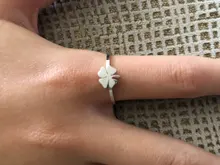 DOTIFI-Anillo de diseño de trébol para mujer, de acero inoxidable 316L, joyería de lujo para fiesta/boda R315