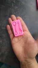 tool key spanner polymer clay resin wax mould,food use cupcake chocolate flexible Mould,Diy
