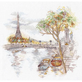 

1044 a set for embroidery Aries 'Autumn in Paris' 27*25 cm