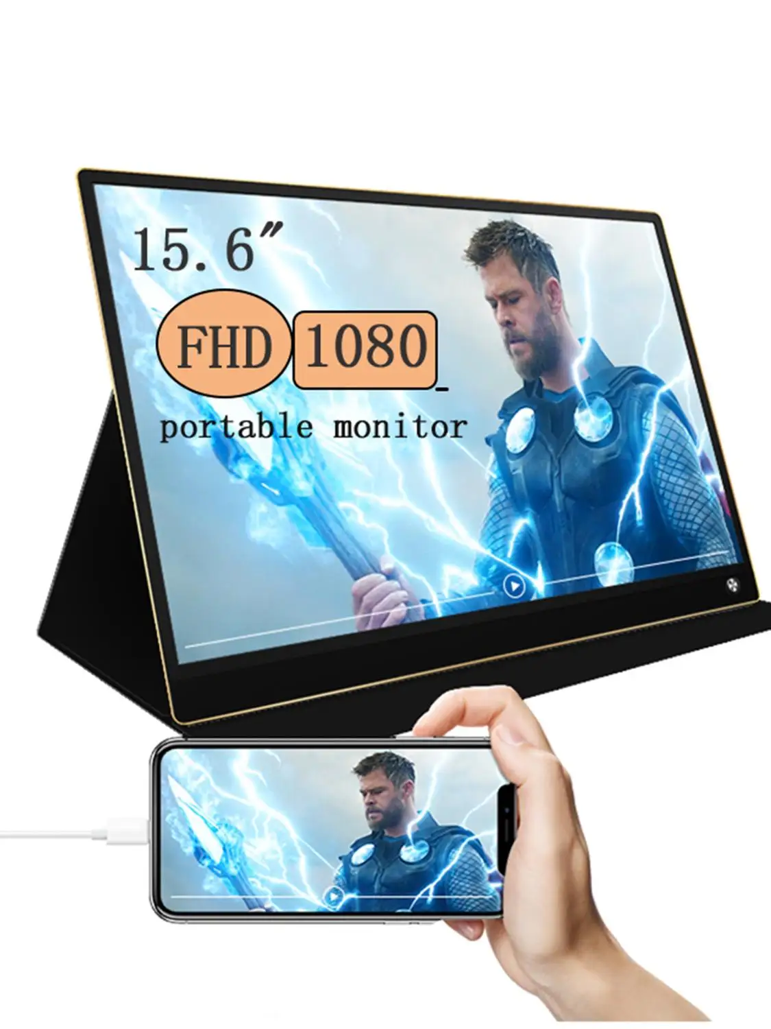  Portable Gaming monitor IPS Touch screen built in battery Gaming Display for Huawei &laptops xboxsw