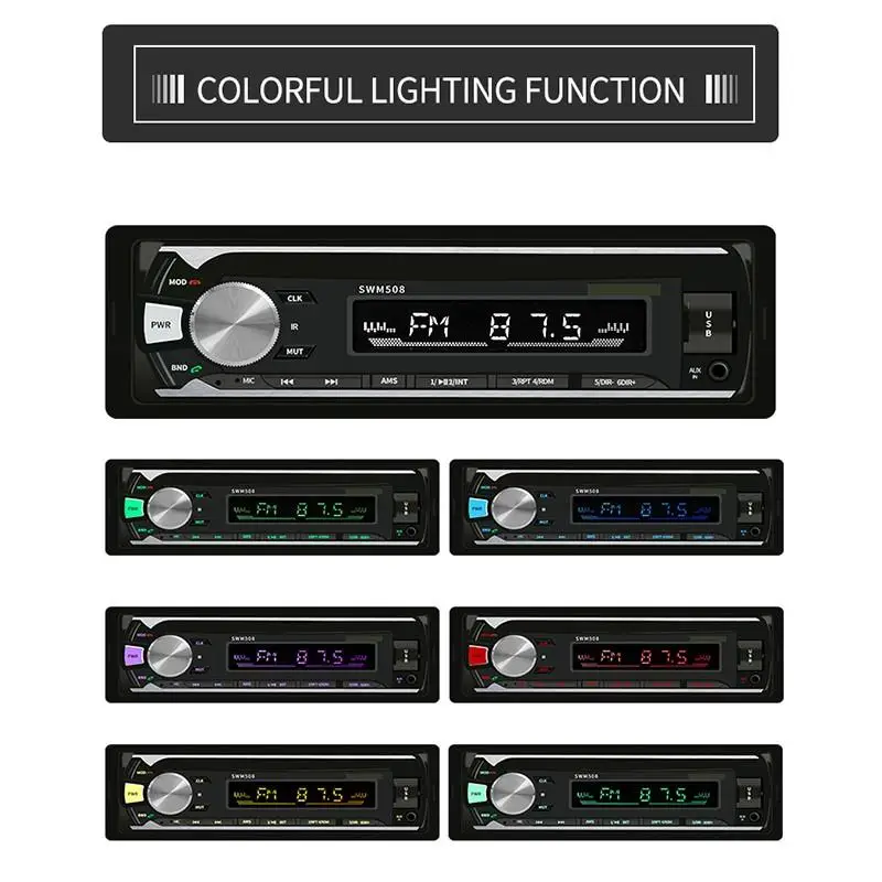 1 Din автомагнитола в тире Автомагнитола 12 В Автомобильный mp3 плеер с Bluetooth FM USB AUX-IN 1din стерео музыкальный плеер с пультом дистанционного управления