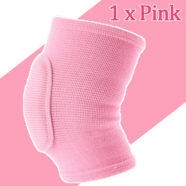 Sports Compression Knee Pads Elastic Knee Protector Thickened Sponge Knees Brace Support for Dancing Workout Training 1pc Pink