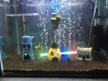 Decoration Ornament Krab-Figure Pineapple-House Aquarium Fish-Tank Krusty Cute Cartoon