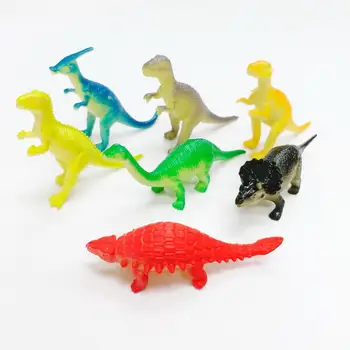 

100 pcs Plastic Girl Kid 7 style Dinosaur Cake Decorating Bag Pinata Filler Supply Novelty Birthday Party Favors Gift Toy Prize