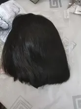 4x4 de cierre de encaje peluca recta con corte BOB cabello humano BOB corto pelucas Pre arrancado 8 -14 contundente corte Remy Peluca de pelo para las mujeres 150% de densidad