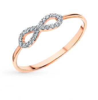 

Gold ring with diamonds sunlight sample 585