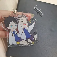 Llavero con anilla de voleibol para niño, Haikyuu, Anime Llavero bonito llavero de dibujos animados sleutelhanger 2020 nuevo llaveros Accesorios