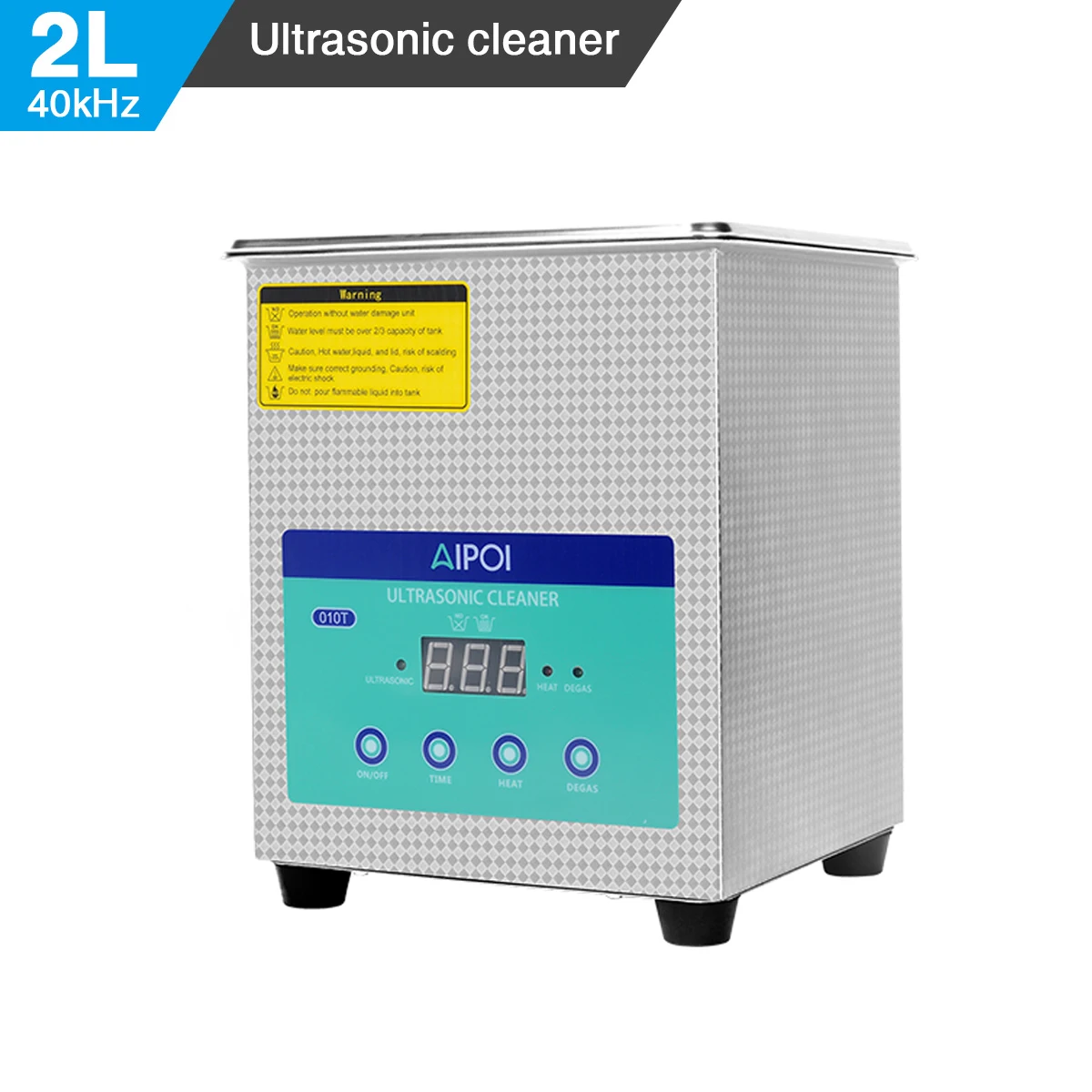 Pulitore Ad Ultrasuoni Detergente Per Gioielli Ad Ultrasuoni Aipoi 2.0L 40Khz, Per La Pulizia Di Occhiali, Gioielli, Orologi, Protesi