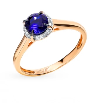 

Gold ring with sapphires and diamonds sunlight sample 585