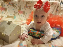 Diadema navideña para bebé y niña, accesorios para el cabello para bebé, sombrero recién nacido, tiara para envolver la cabeza, bandage de goma de pelo con lazo