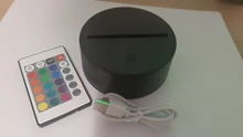 Lamp Base Table-Decor-Holder Light Night-Light-Replacement Usb-Cable Touch 3D Colorful